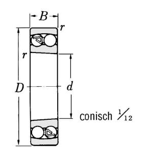 Zelfinstell. kogellager 45x100x36mm SKF