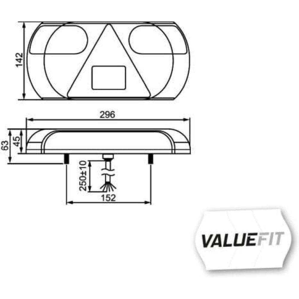 Achterlicht rechts, LED, 24 V