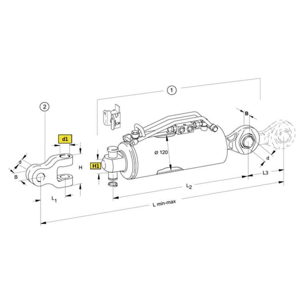 Hydraulische topstang