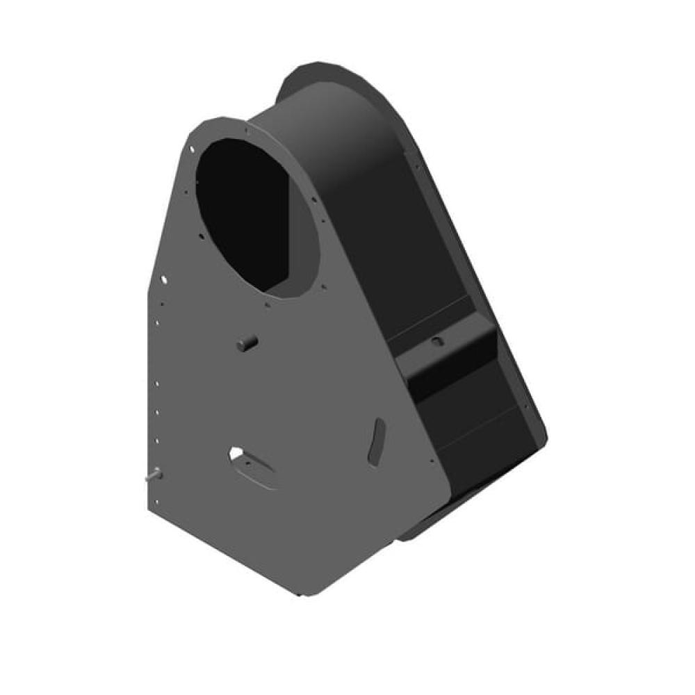 Angled front view with bag zipped and handles upright.