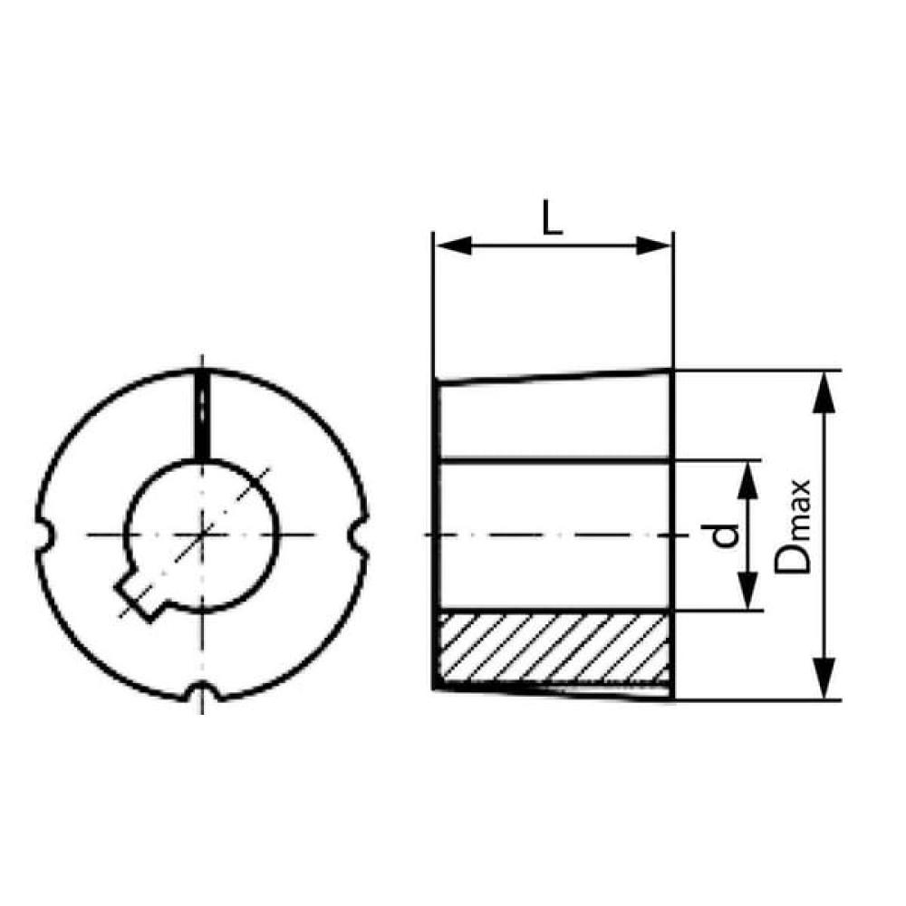 Klembus taperlock 1"