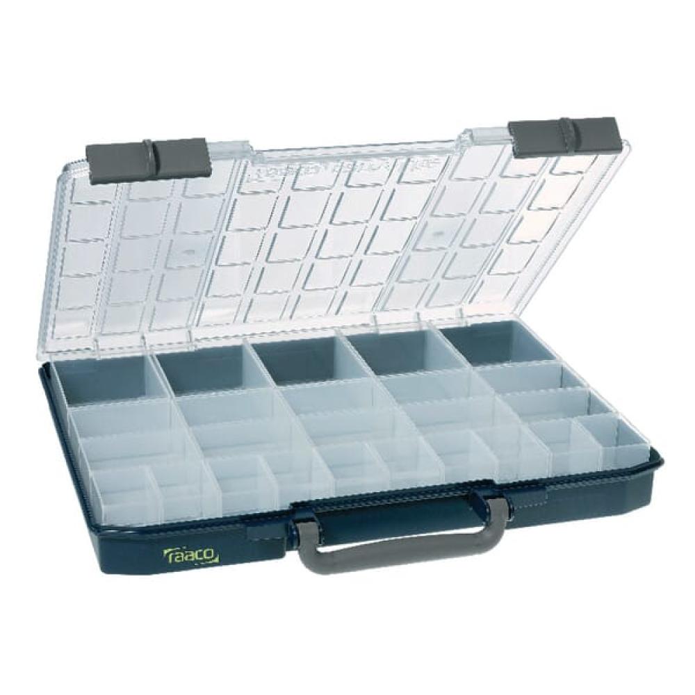 Assortimentsdoos 10l, blauw/grijs, 25 vakken, CarryLite 55-25/2, Raaco
