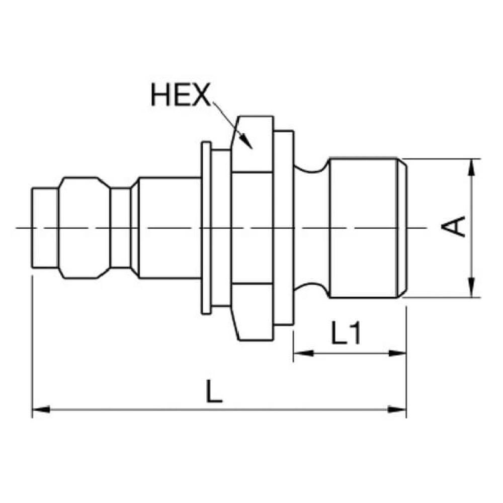 Testnippel 1/4"