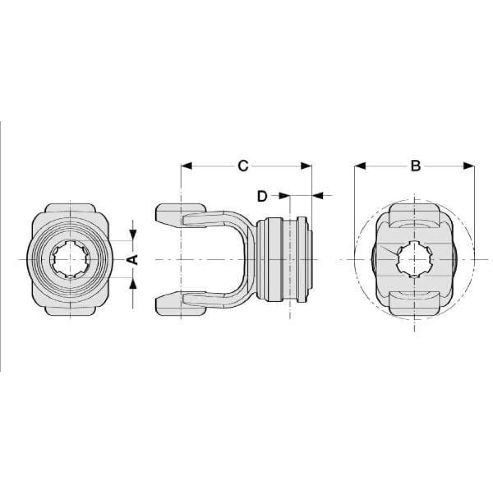 Opsteekgaffel, 1-3/4" 20-delig, T90/V90 Comer