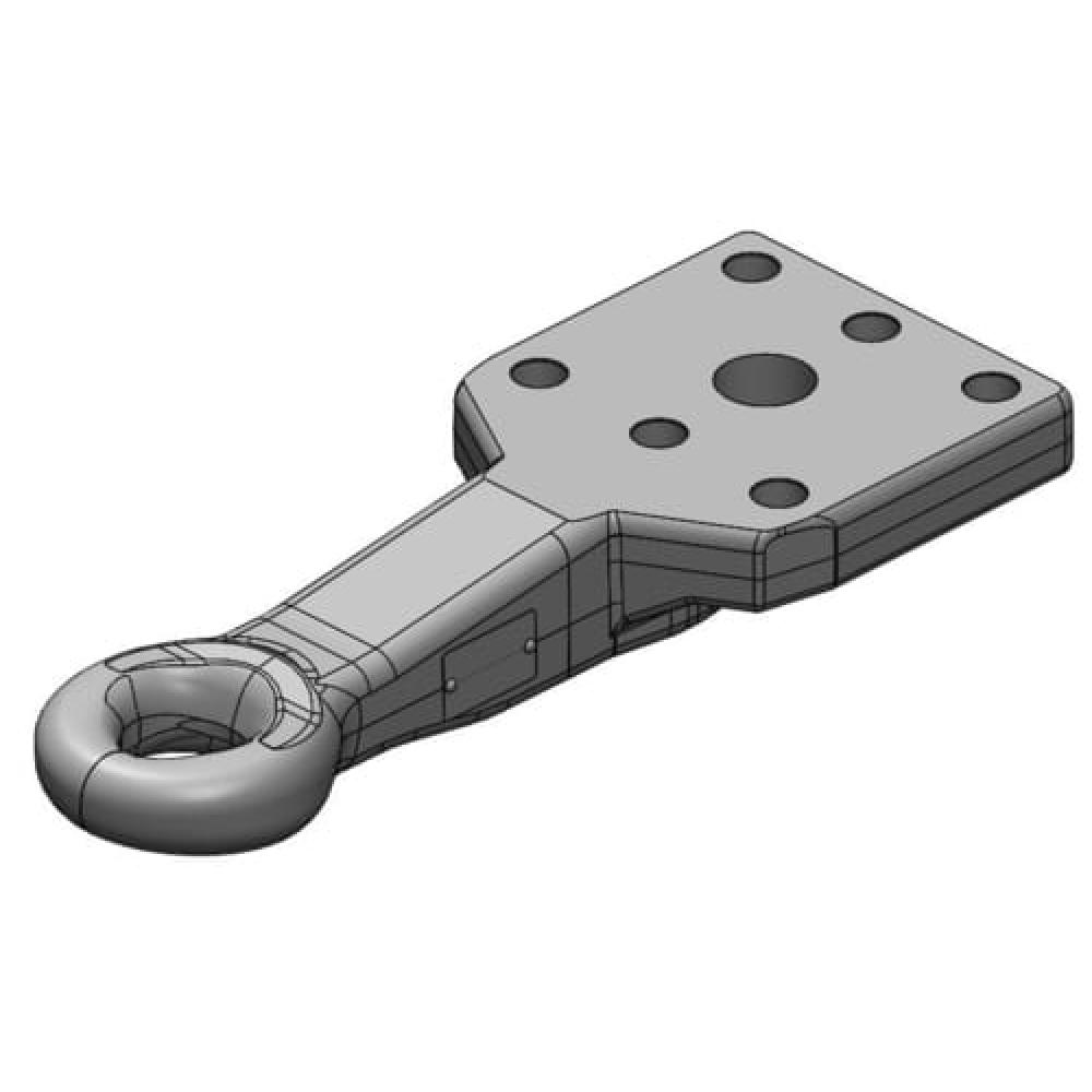Towing eye Ø40mm 130x115, horizontal flanged