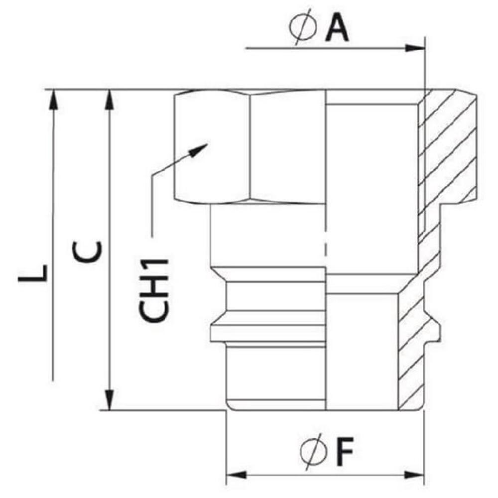 insteeknippel 1/2" staal