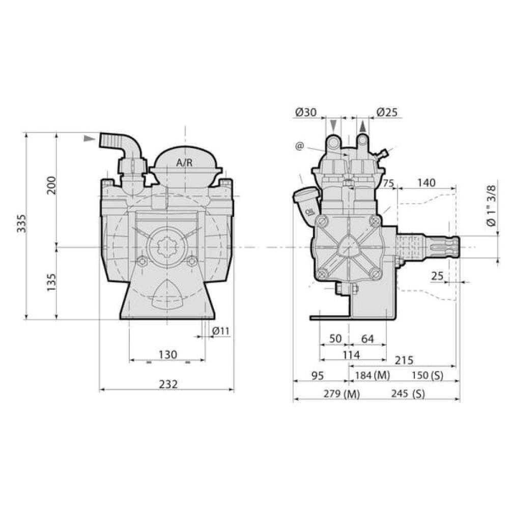Zuigermembraanpomp AR70 bp SP BlueFl