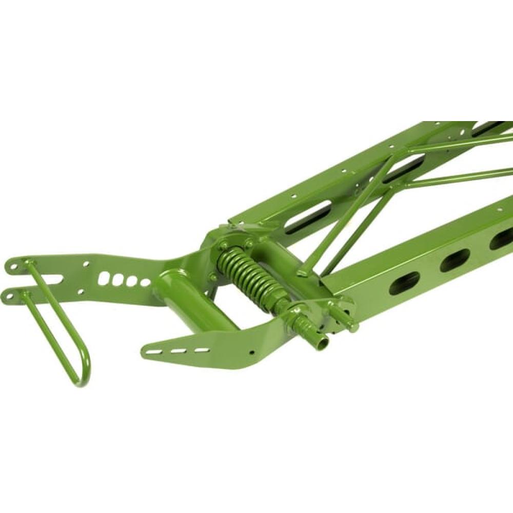 Angled front view with bag zipped and handles upright.