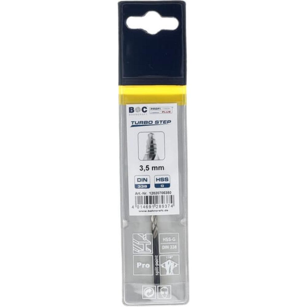 Bohrer 3,5 mm HSS-DIN 338-G TURBO STEP