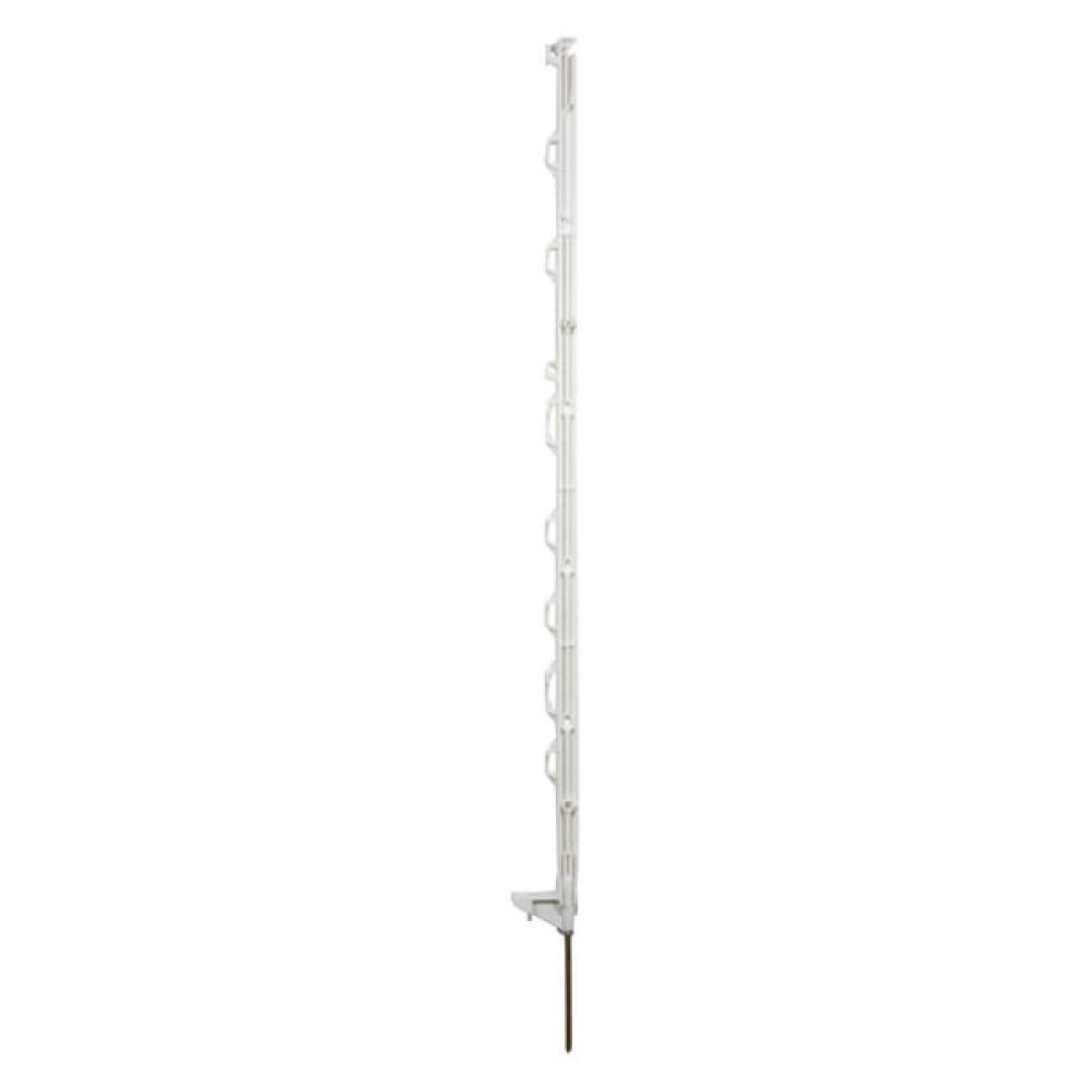 Afrasteringspaal, propyleen, standaard 90 cm wit SS (10x)