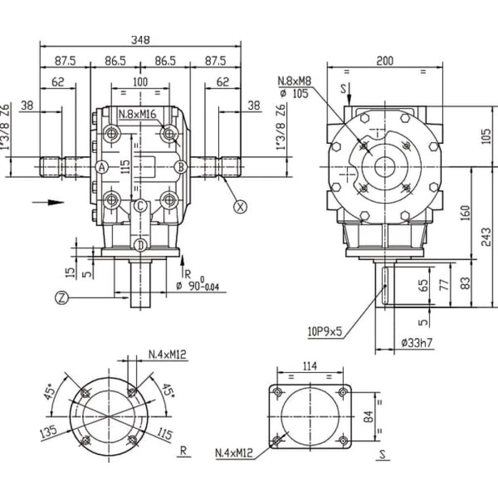 Tandwielkast TL-312D 1:3