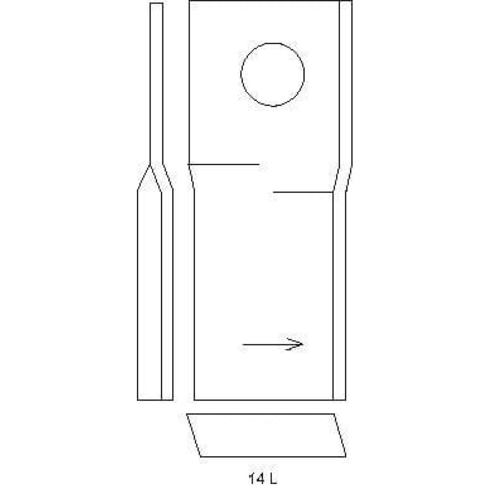 Cyclomes links 94x40x3 mm gat Ø 19 mm Kramp