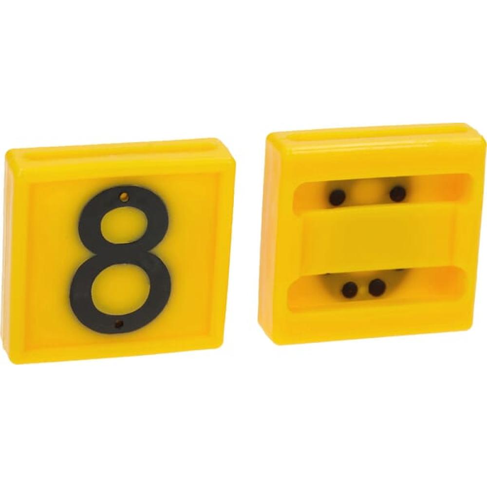 Markeernummer, No. 8 geel 45x45mm