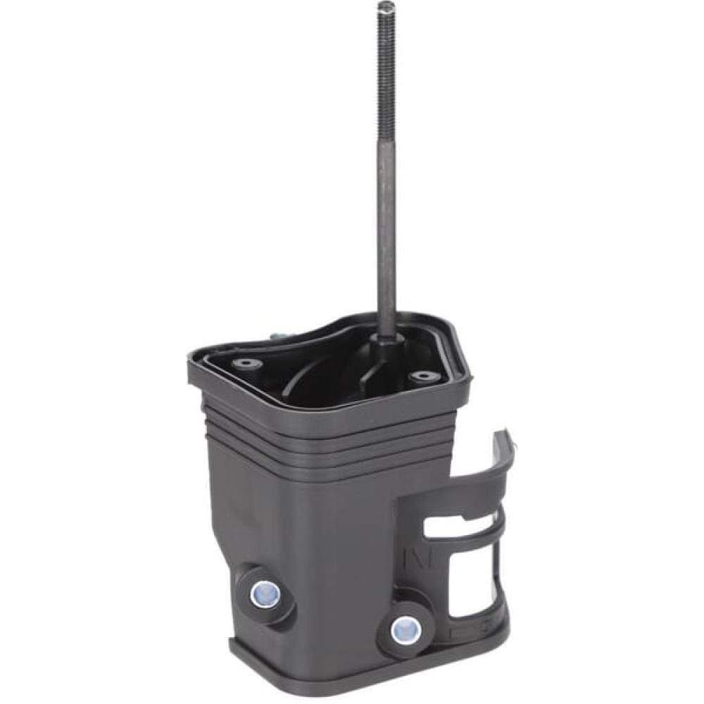 Angled front view with bag zipped and handles upright.