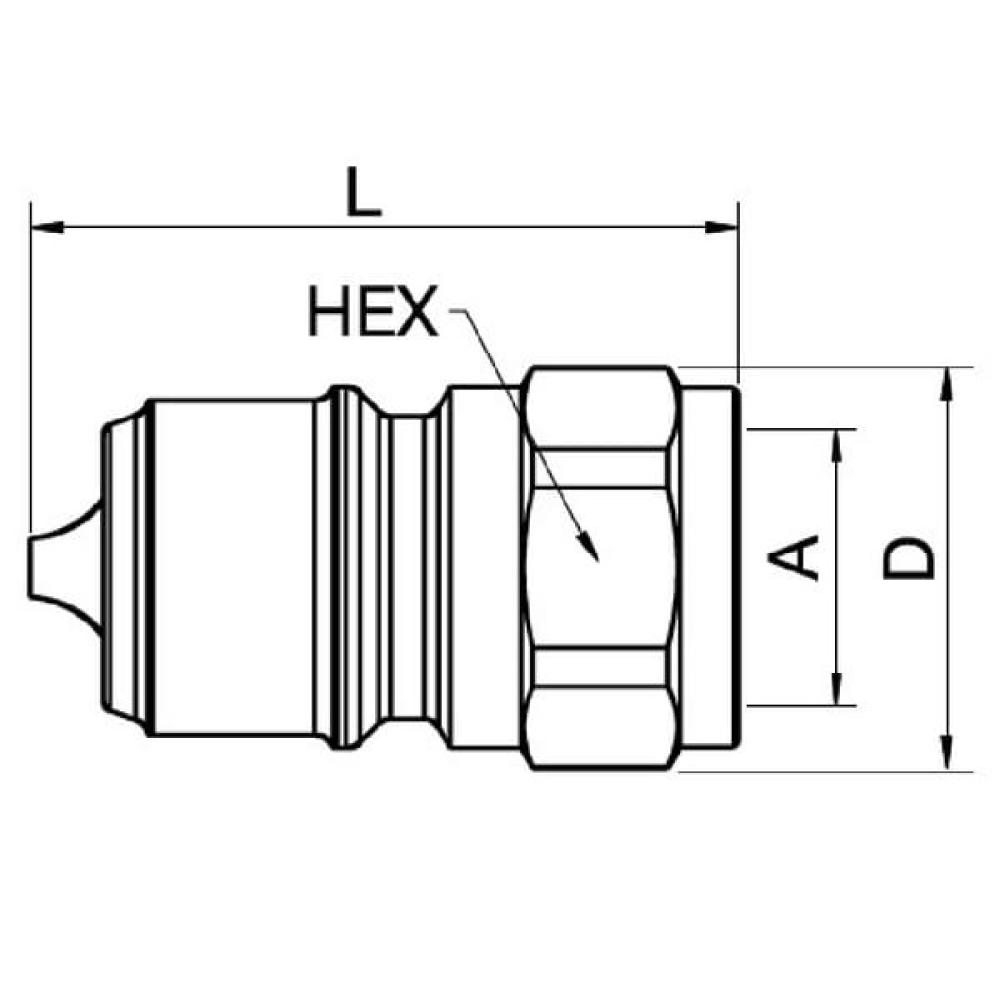 Snelkoppeling male 1/4" BSP