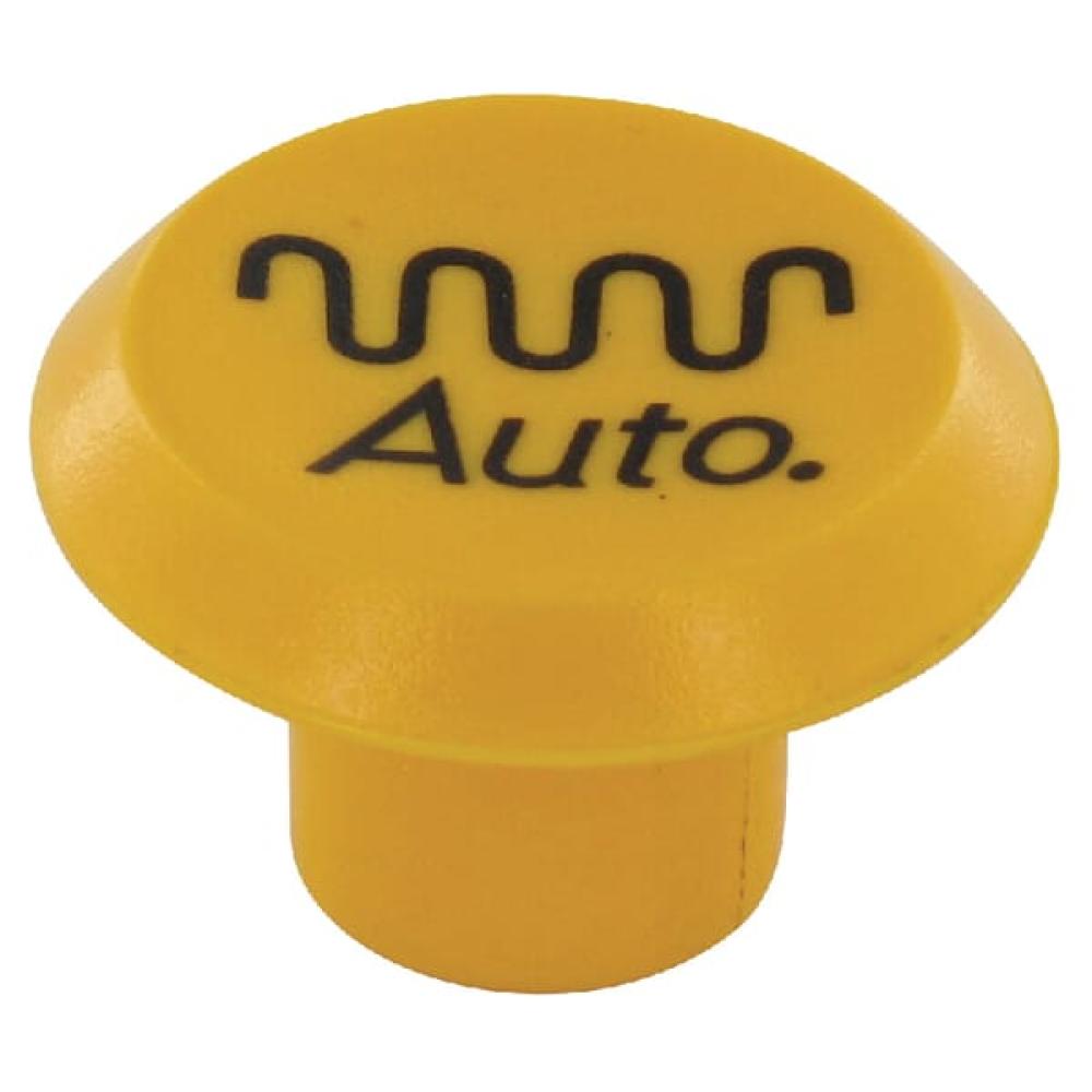 Embleem, automatisch trilling, rond, geel