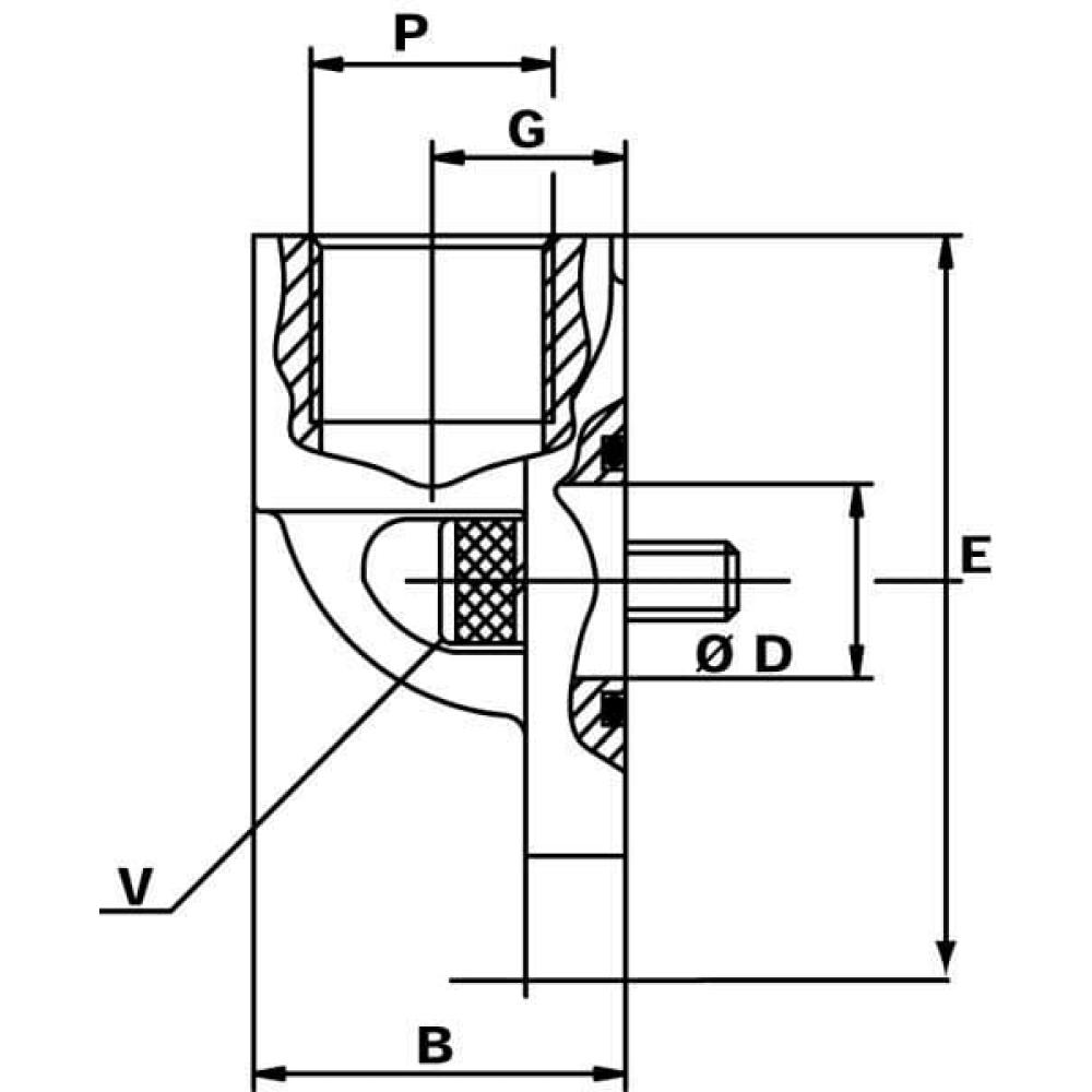 Flens haaks 3/8 26mm