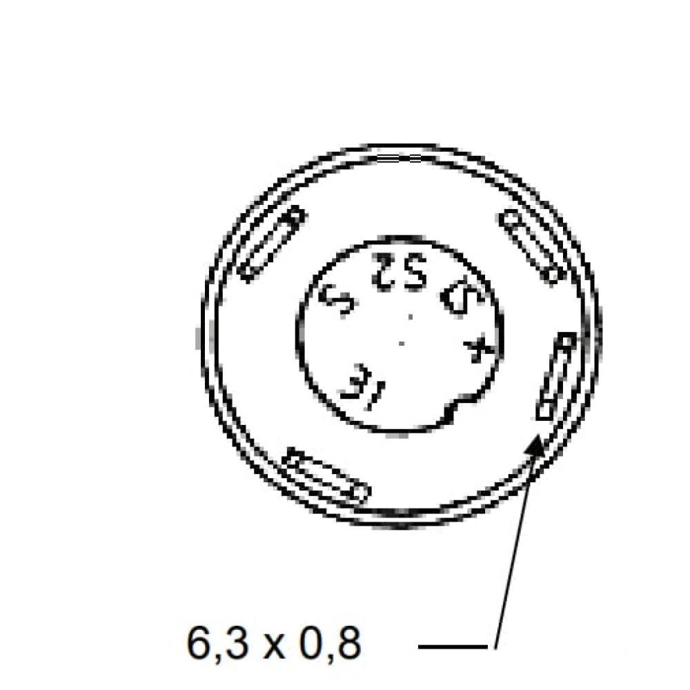 Drukschakelaar, zwaailicht, rond, geel