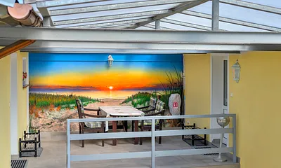 überdachte Terrasse im Außenbereich