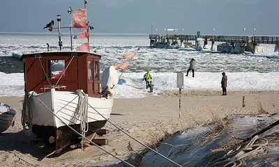 Seebrücke Koserow zur Winterzeit