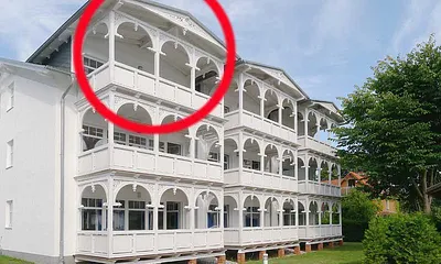 Lage der Ferienwohnung 18 im Haus II der Strandresidenz Juliusruh