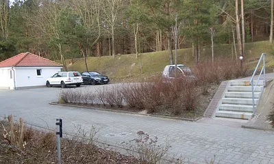 Blick auf den Parkplatz