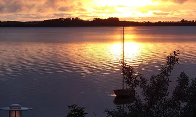 Sonnenuntergang über den Wieker Bodden