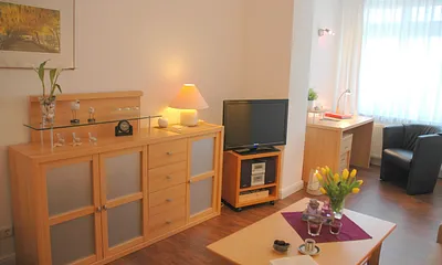 WLAN vorhanden, gemütliche eingerichtetes Wohnzimmer