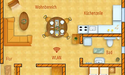 Grundriss Obergeschoss mit Balkon