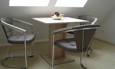 Essbereich in der Küche für 3 Personen im Obergeschoss