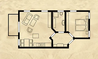 Haus Lotsenberg - Ferienwohnung Abendrot - Grundriss