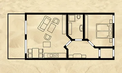 Haus Lotsenberg - Ferienwohnung Abendrot - Grundriss