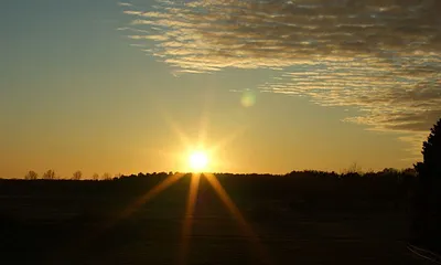 Sonnenuntergang vom Garten aus
