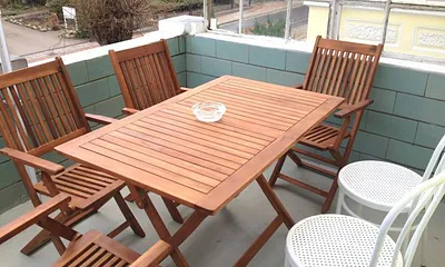 Veranda mit herrlichem Ausblick auf die Bäderstilvillen der Nachbarschaft