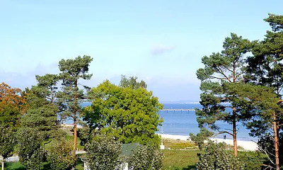 Blick vom Balkon in Richtung Seebrücke Binz