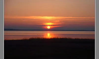Sonnenuntergang - Blick von der Terasse