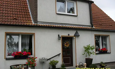 Hausansicht-Fewo in der oberen Etage