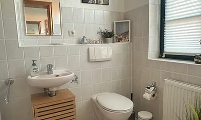 Das Gäste-WC im Erdgeschoss