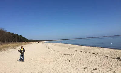 6 km langer Ostseestrand  300 m von der Ferienwohnung entfernt