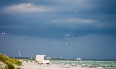 Blick auf die stürmische Ostsee