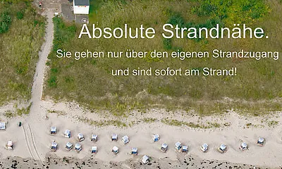 Nur 30 Meter und Sie sind am 9 km langen Sandstrand!