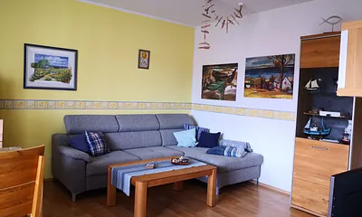 Gemütliche Wohnlandschaft im großen Wohnzimmer 18,5 m² - neu in 2017