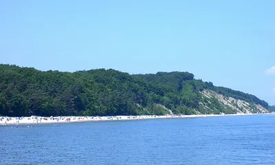 Blick vom Seesteg auf die Steilküste Bansin