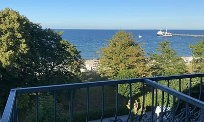 Blick vom Balkon auf die Ostsee