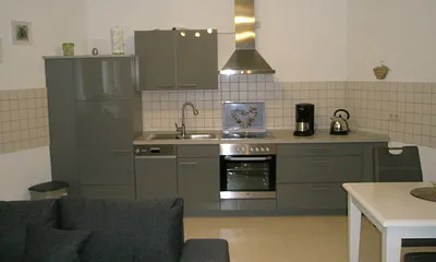 Großer Küchenbereich mit Geschirrspüler