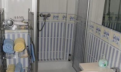 Gästebad mit Dusche und WC