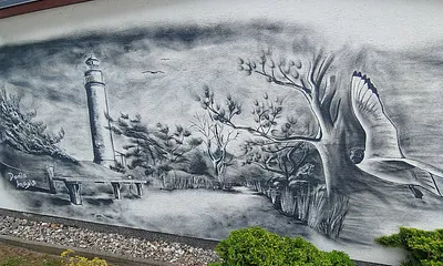 Wandbild vom Leuchtturm