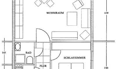 Grundriss des Apartments