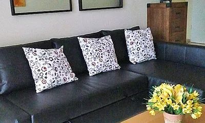 Wohnbereich mit ausziehbarer Schlafcouch