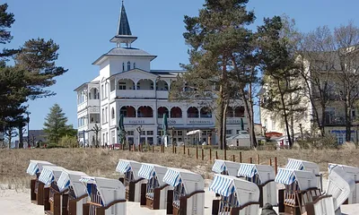 Villa Seeblick Binz vom Strand gesehen